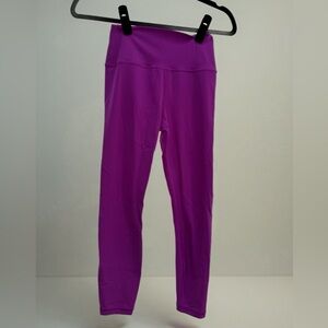 Athleta Transcend 7/8 Leggings Small Purple High Rise Yoga Tight
